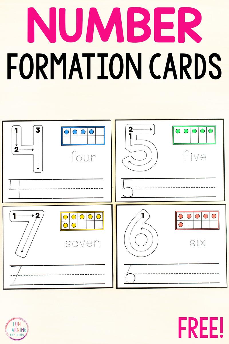 Number Formation Practice Sheets