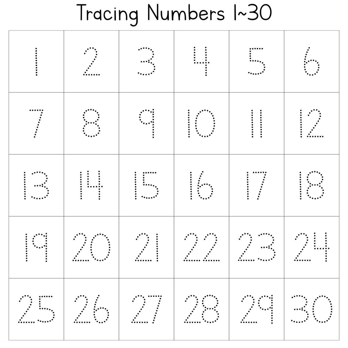 Numbers 1 30 10 Free PDF Printables Printablee Numbers 1 30 10 Free PDF Printables Printablee
