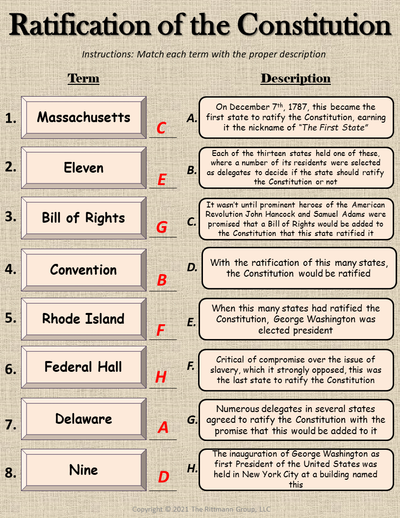 Outline Of Teaching The US Constitution Worksheet The Parts Of The US Constitution Free Lesson The Clever Teacher