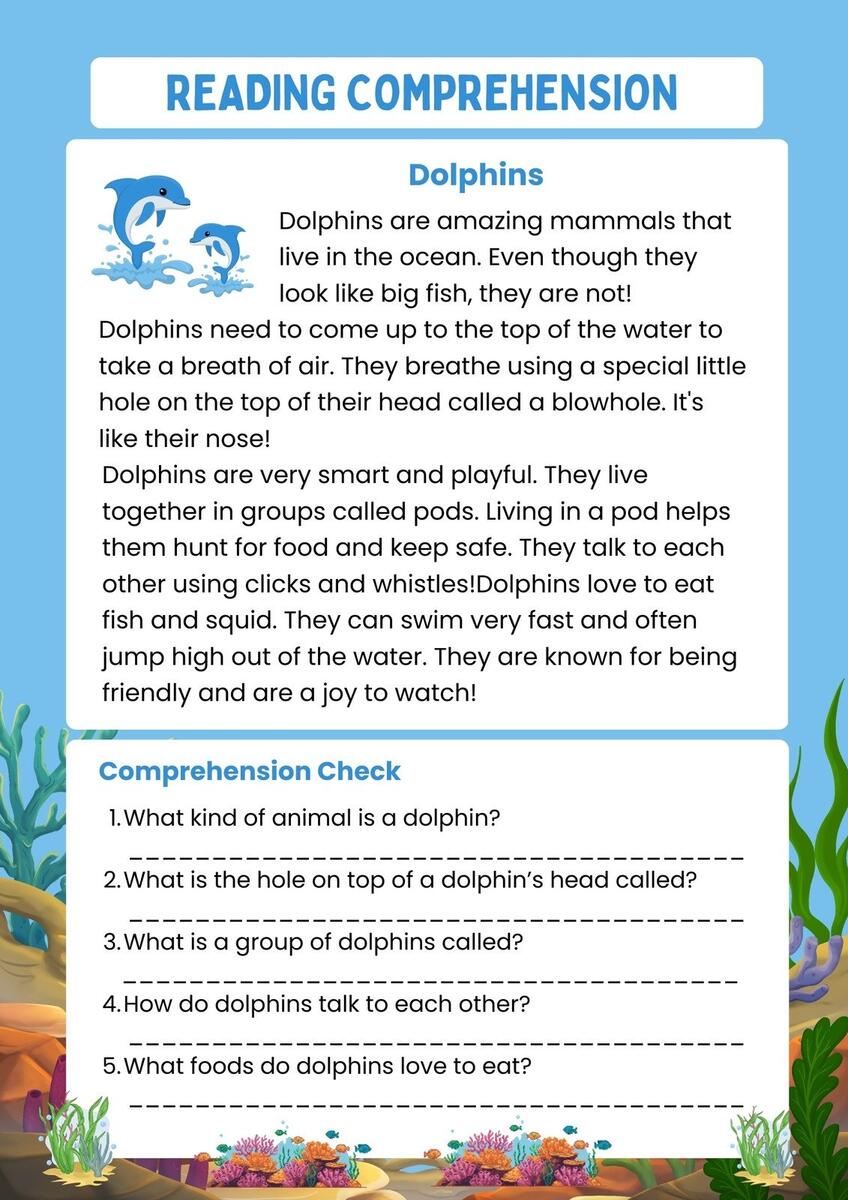 Page 2 Free Printable 2nd Grade Reading Worksheet Templates Canva