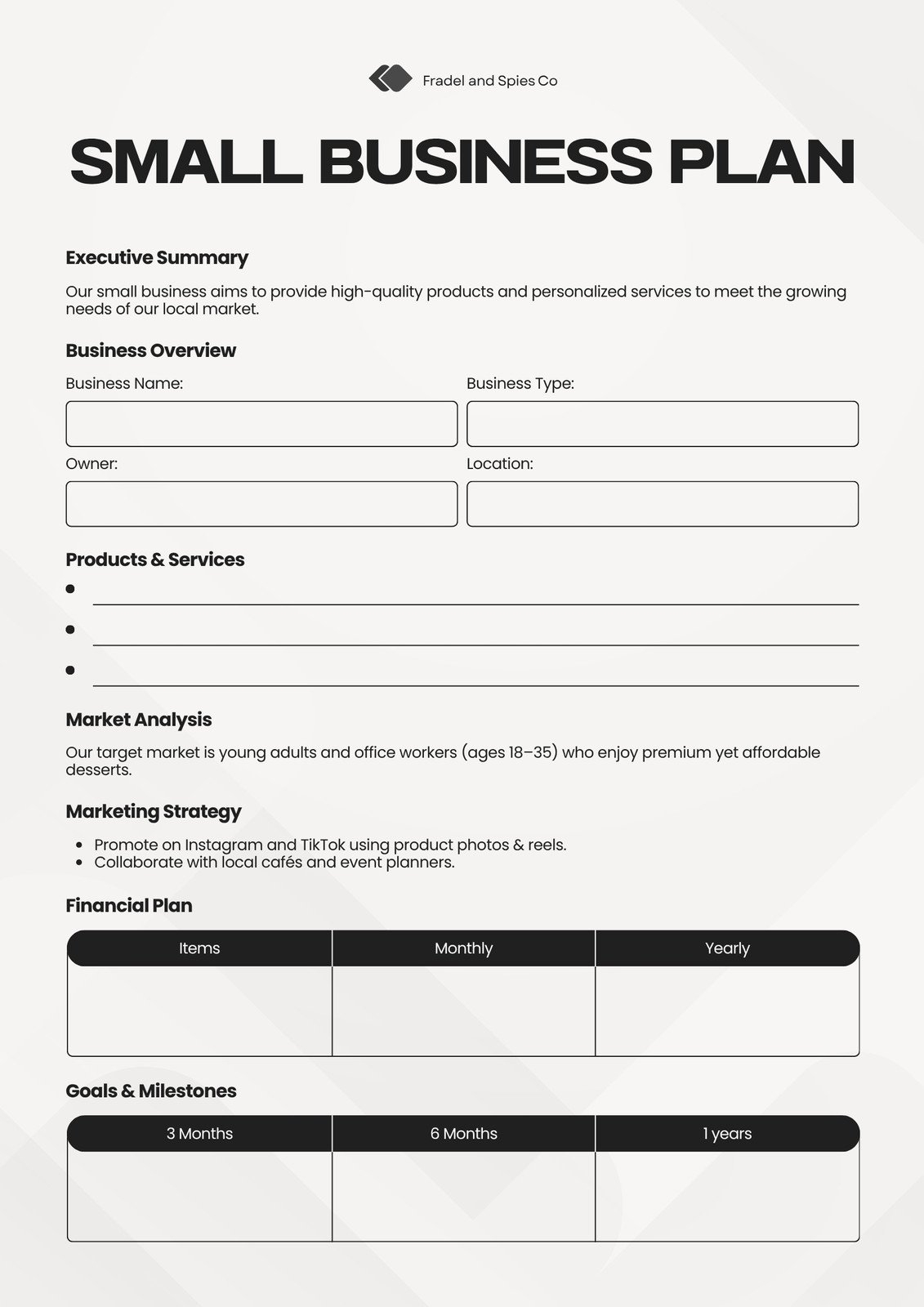 Page 4 Free Editable And Printable Business Plan Templates Canva Page 4 Free Editable And Printable Business Plan Templates Canva