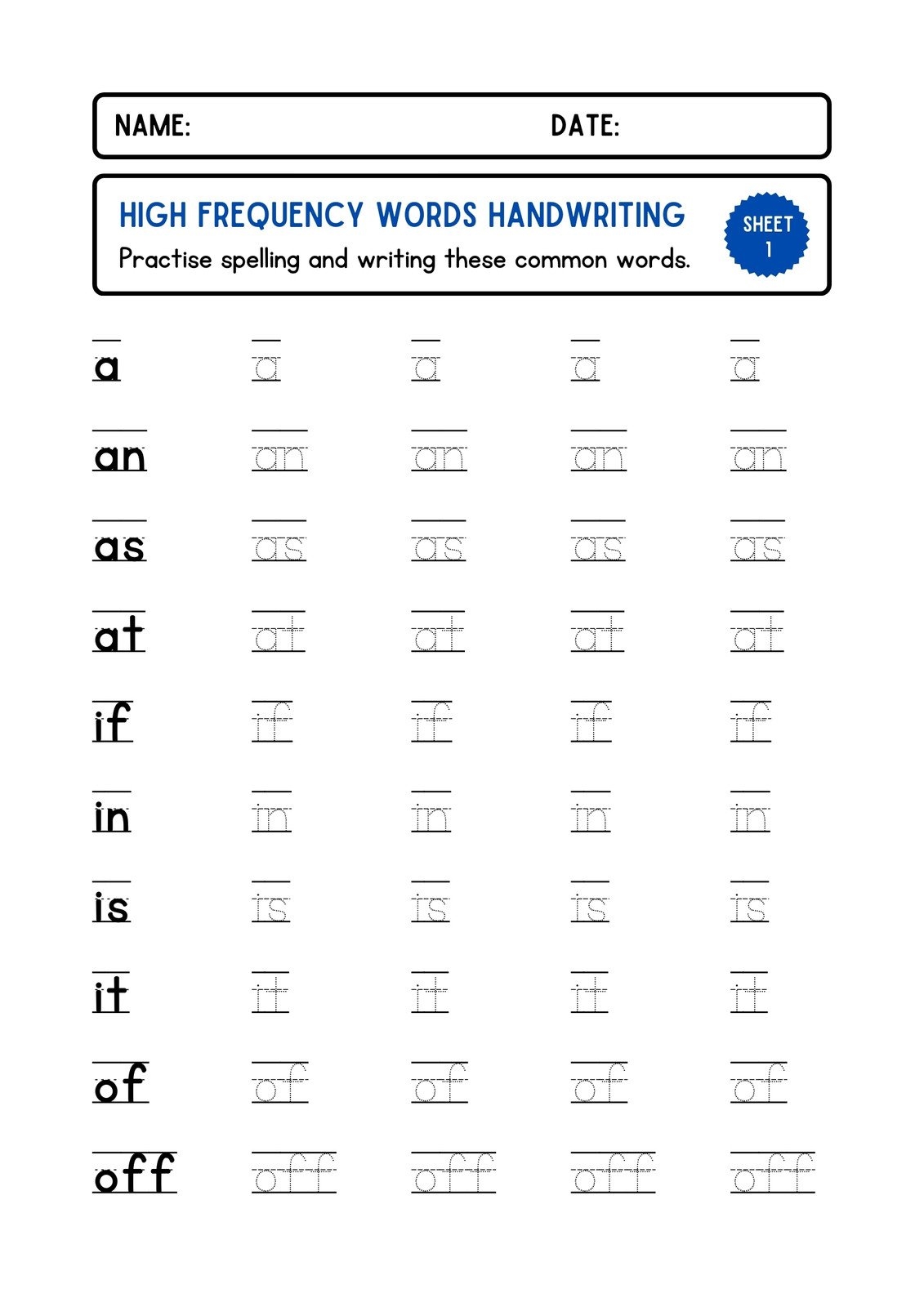 Page 4 Free Spelling Worksheet Templates To Edit And Print Canva