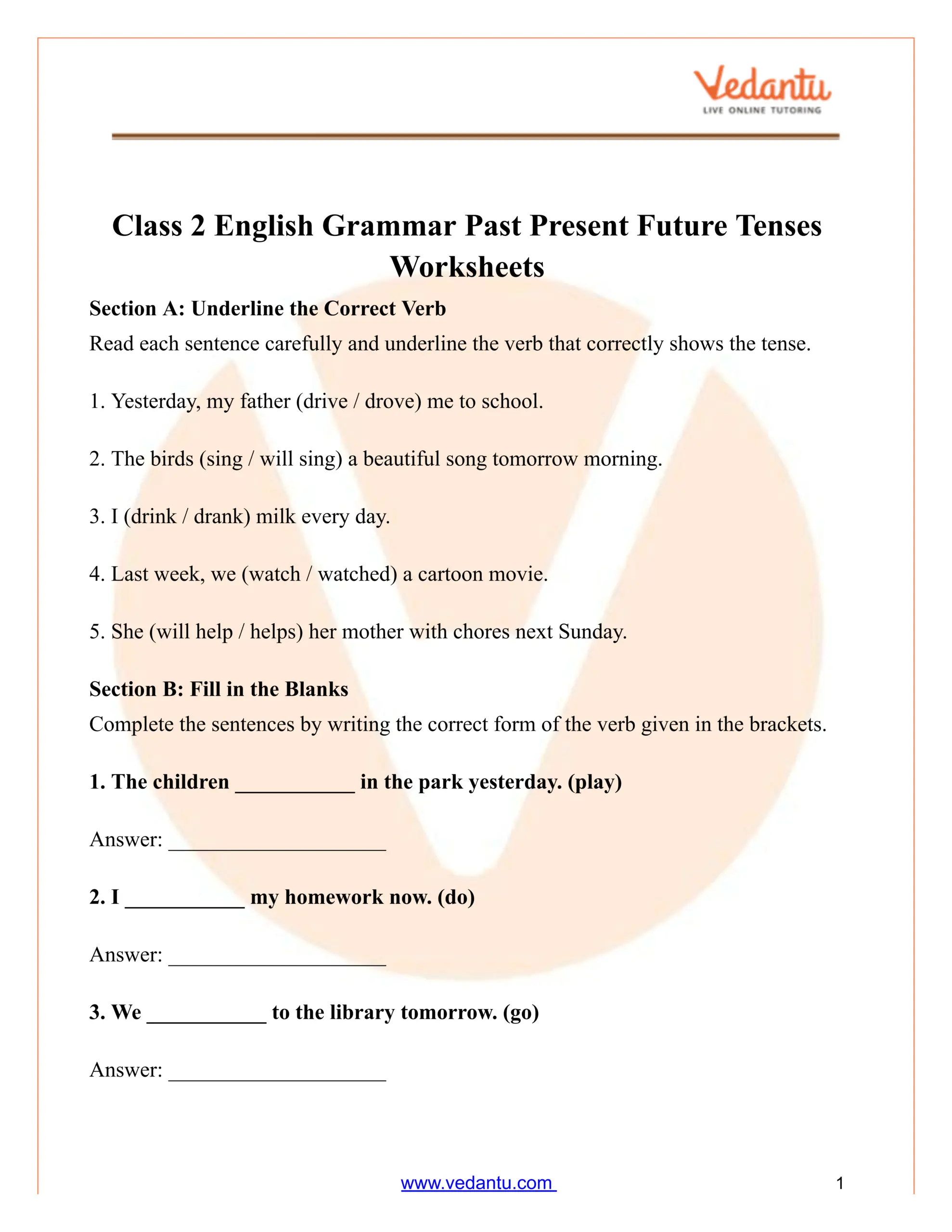 Past Present Future Tenses Worksheet For Class 2 PDF Present Past Future Simple Tenses Editable With Answers ESL Worksheet By Vikral