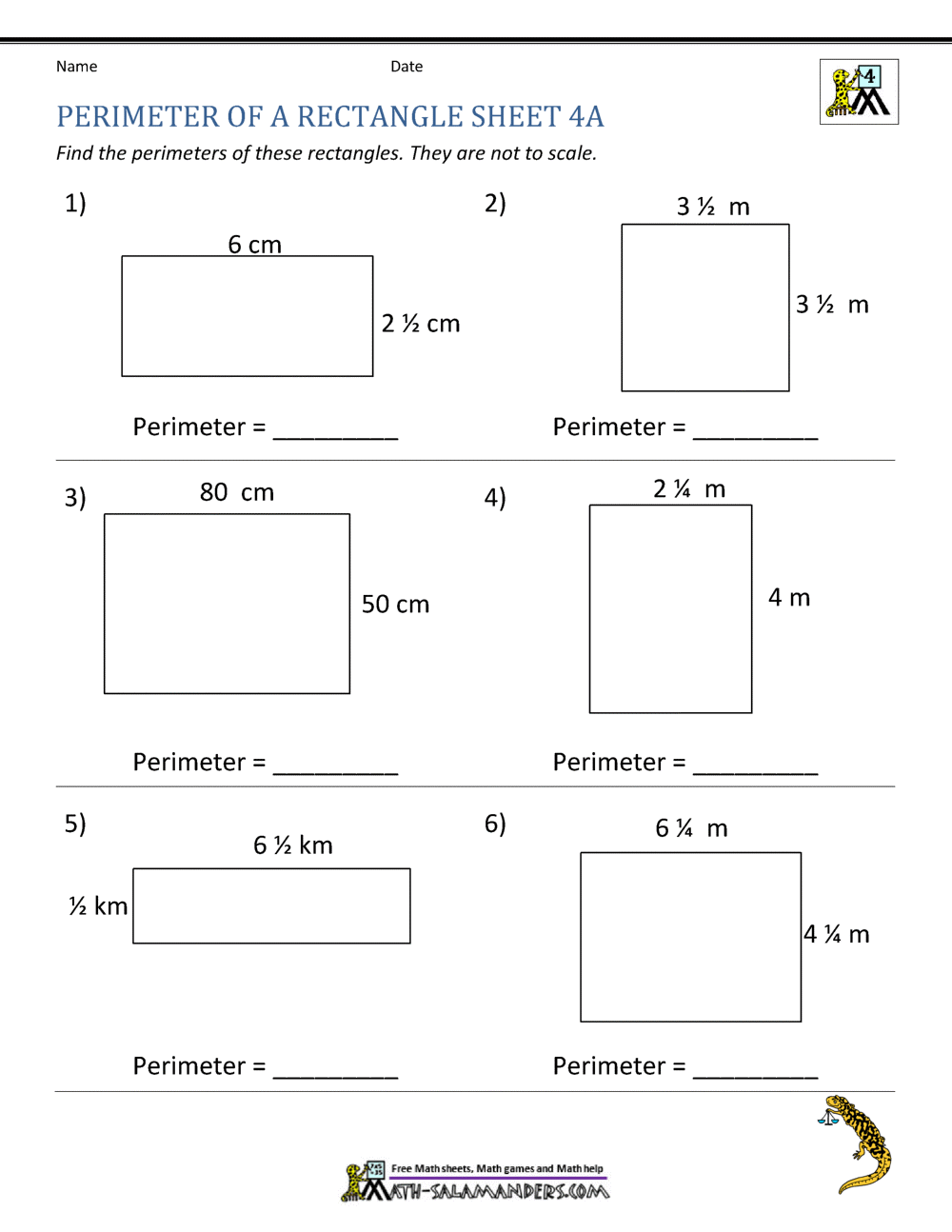 Perimeter Of A Rectangle