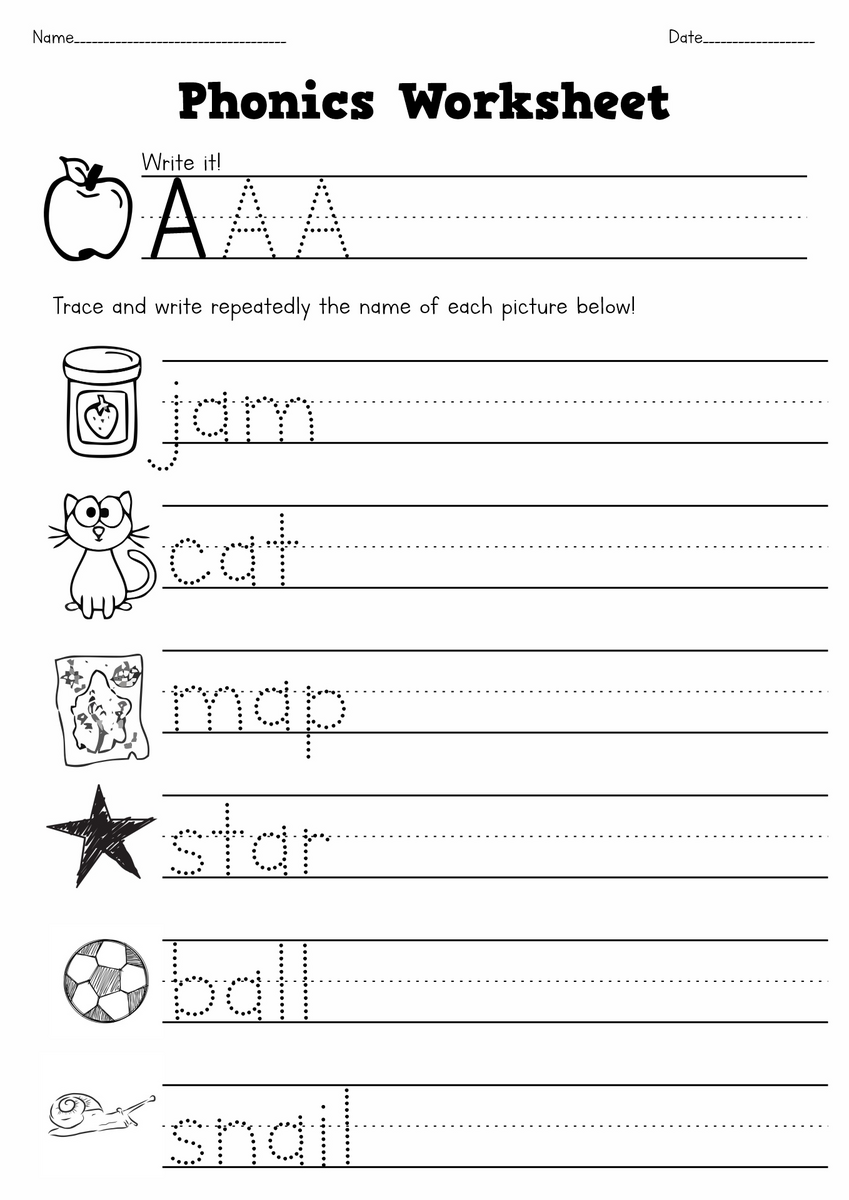 Free Phonics Activities Printables