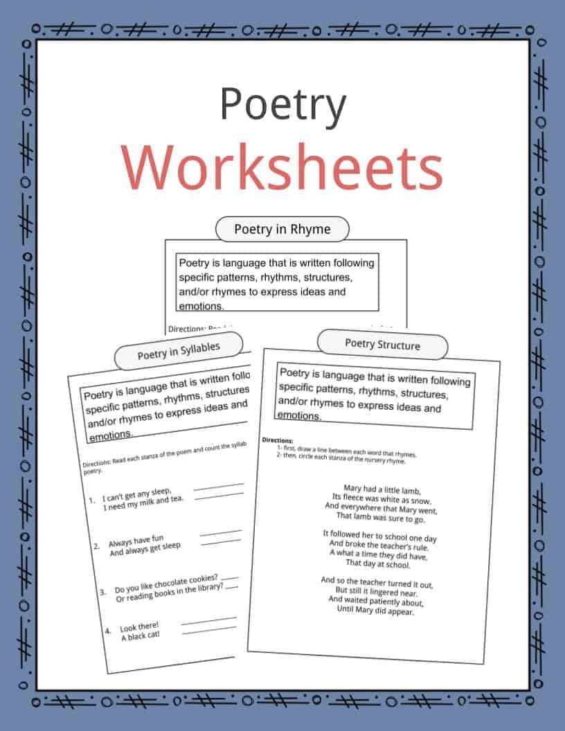 Free Poetry Worksheets Storyboard That Templates