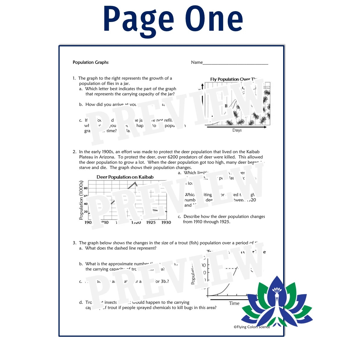 Populations Graphs Worksheet Flying Colors Science Populations Graphs Worksheet Flying Colors Science
