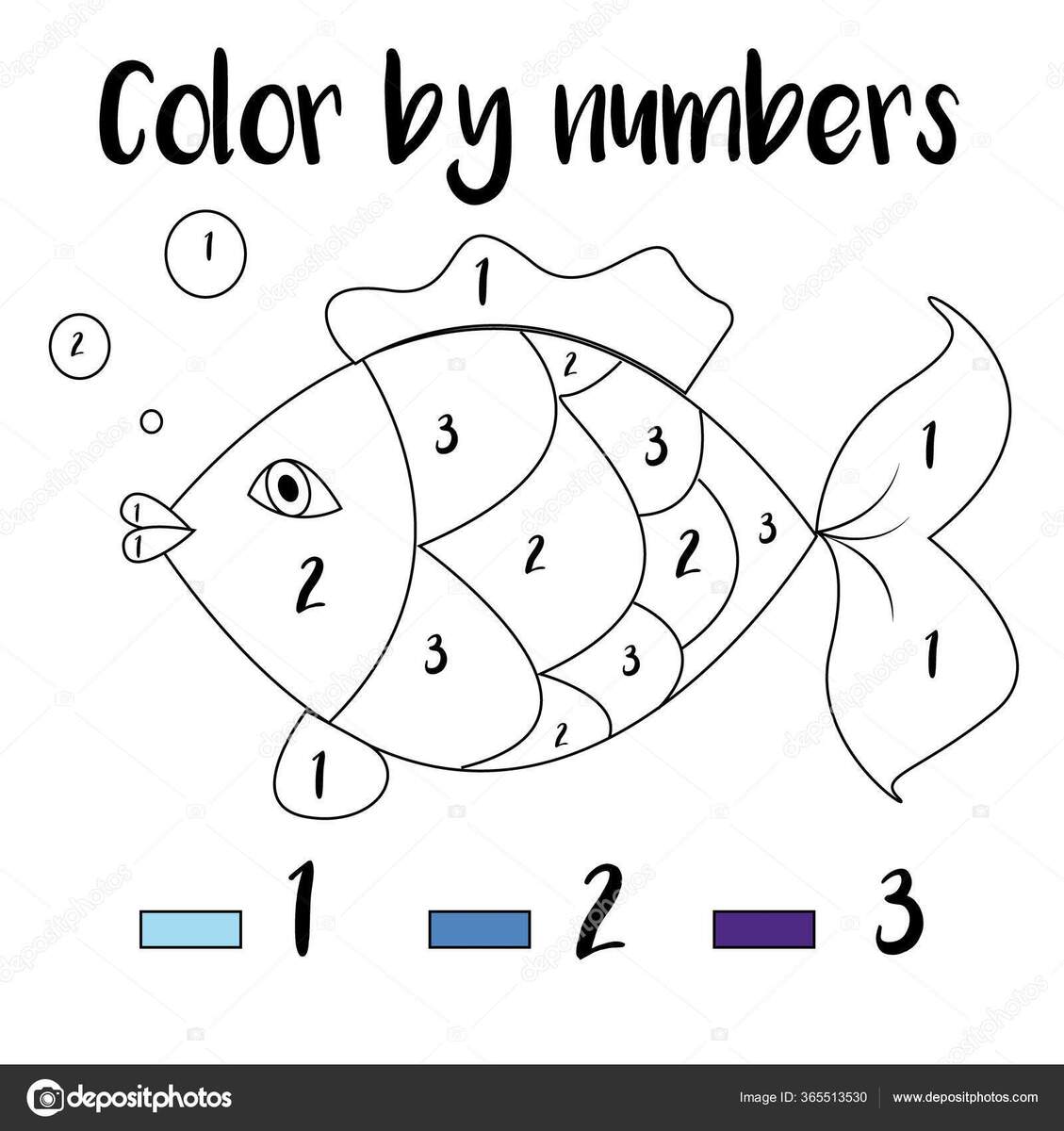 Preschool Counting Activities Coloring Page Colorful Illustration Color Numbers Printable Stock Photo Evamorris 365513530