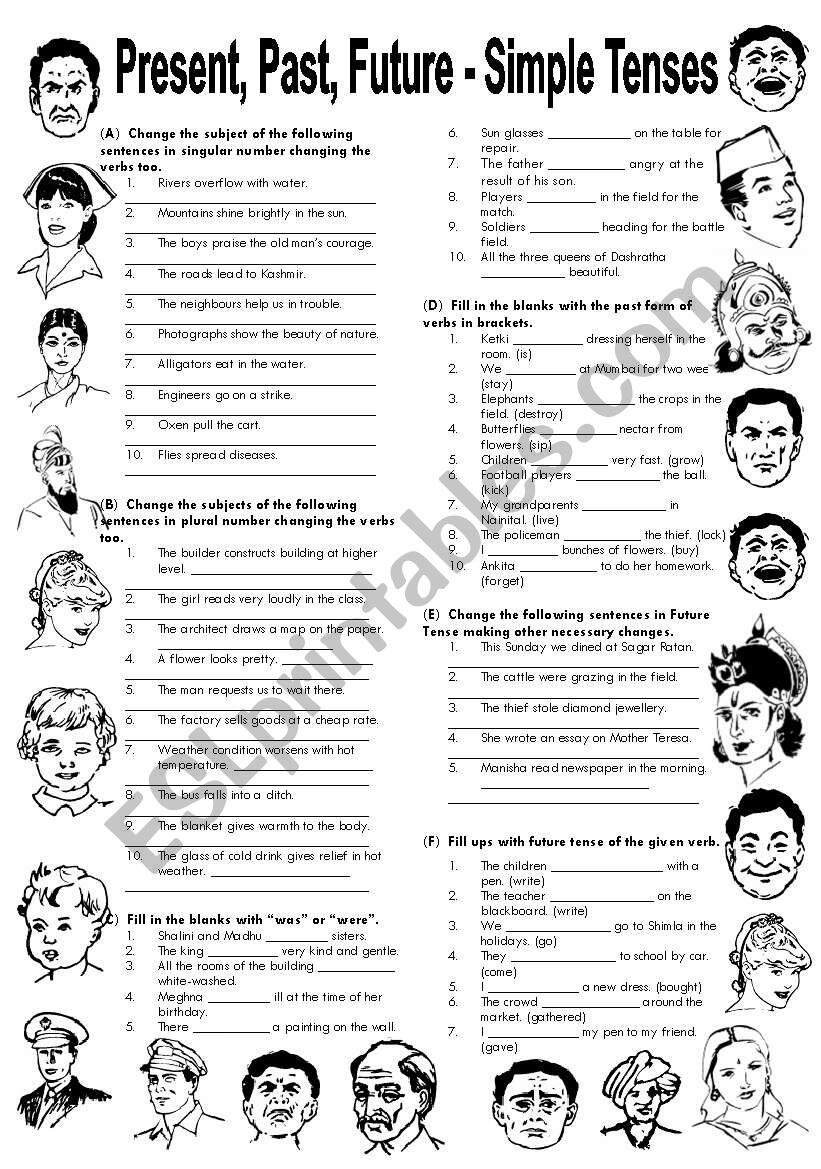 Present Past Future Simple Tenses Editable With Answers ESL Worksheet By Vikral Present Past Future Simple Tenses Editable With Answers ESL Worksheet By Vikral