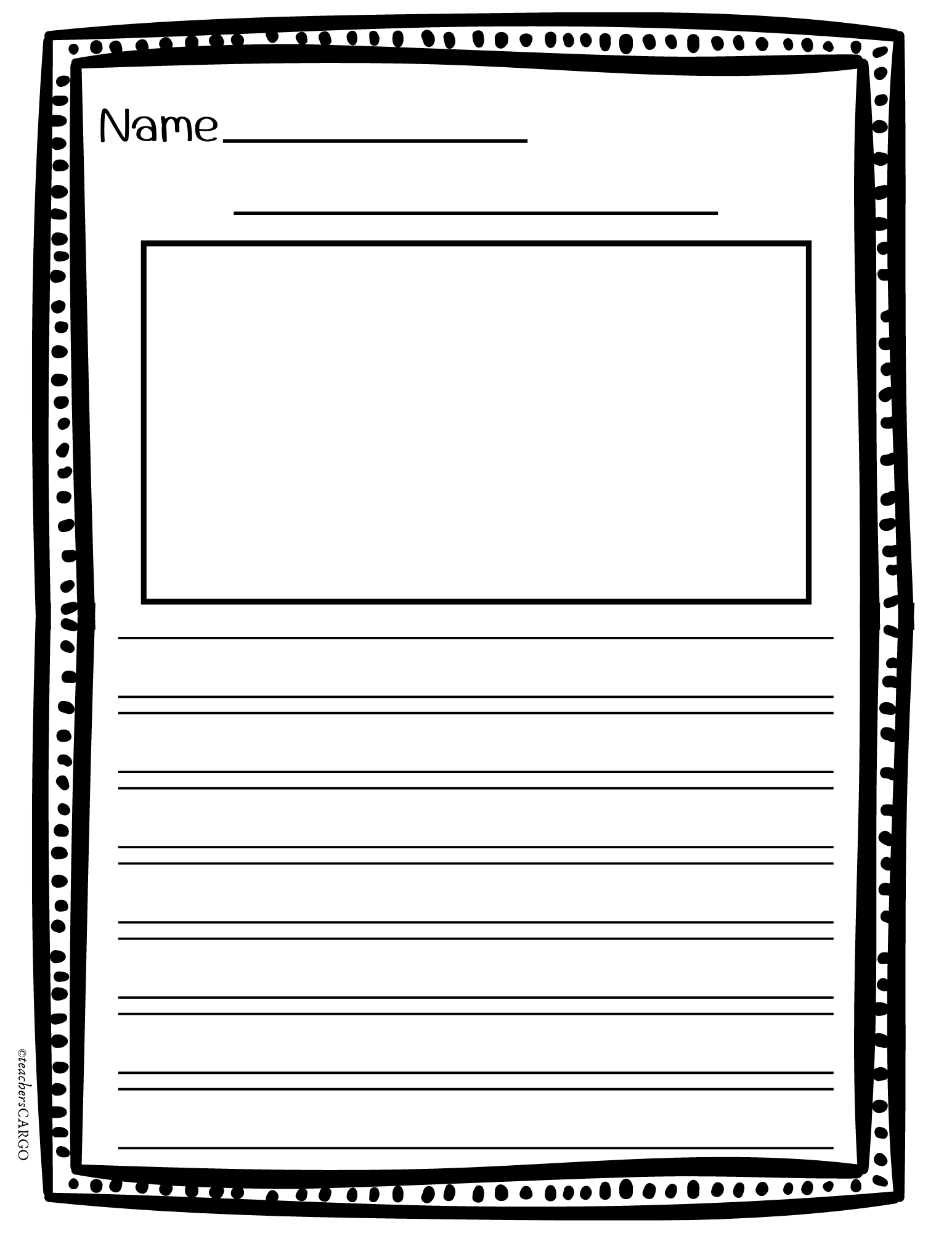 Kindergarten Writing Paper Superstar Worksheets