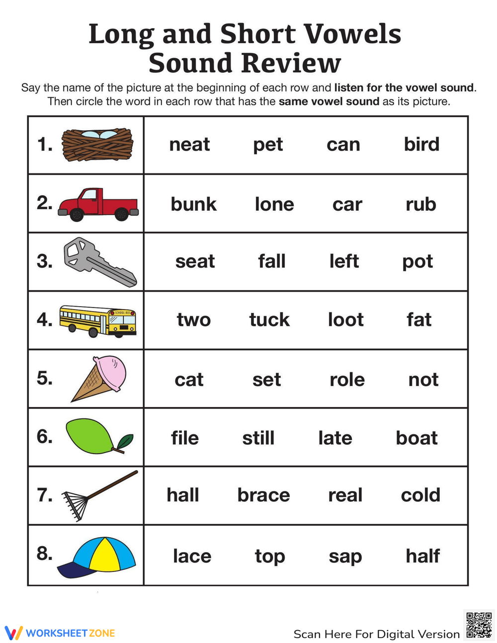 Printable 1st Grade Long And Short Vowels Worksheets Printable 1st Grade Long And Short Vowels Worksheets