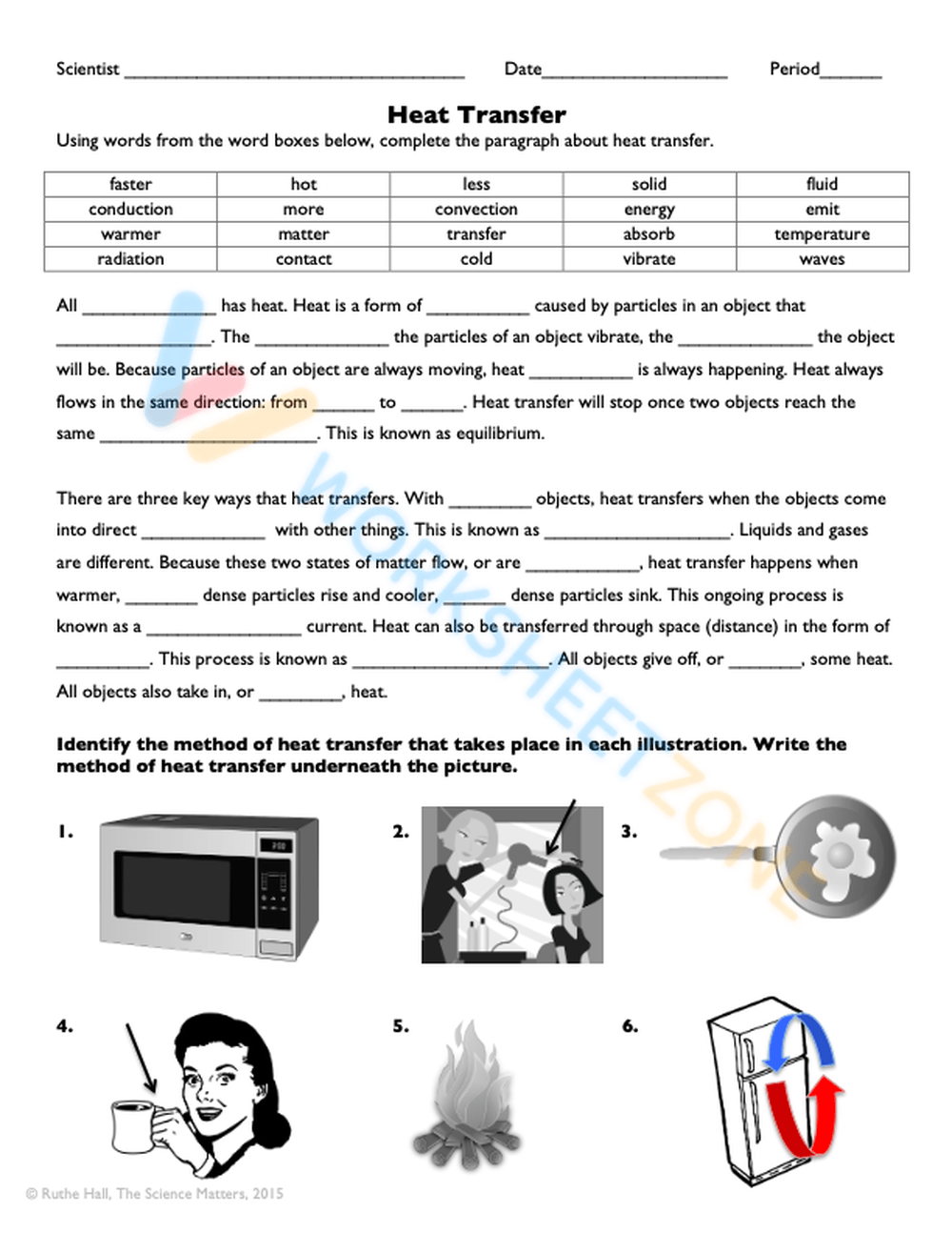 Printable 6th Grade Heat Transfer Worksheets Download
