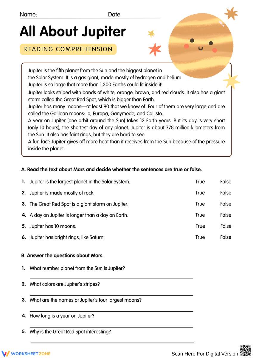 Printable 6th Grade Reading Worksheets Download