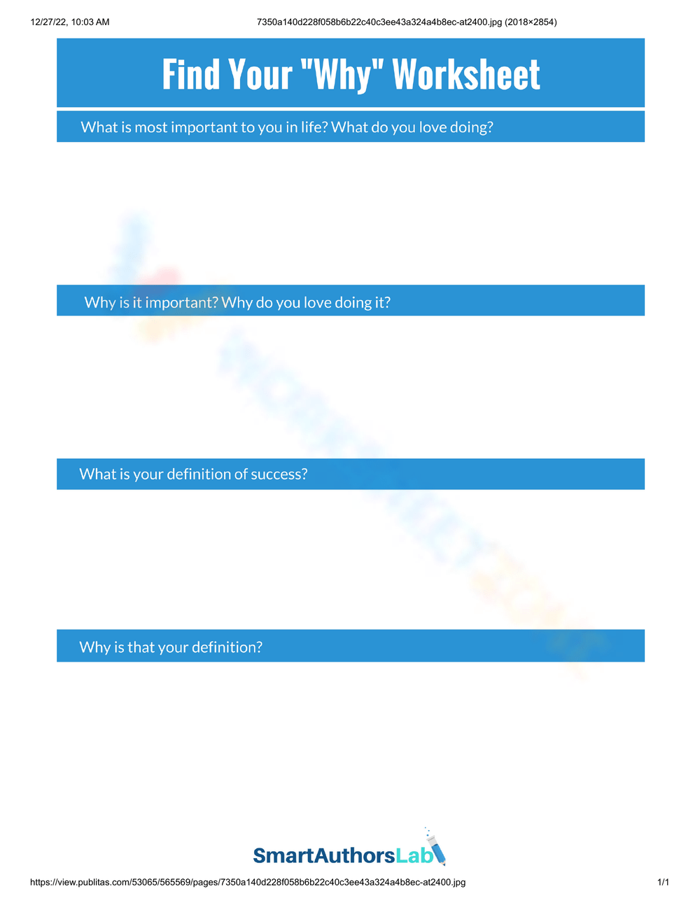 Printable 9th Grade Find Your Why Worksheets Download