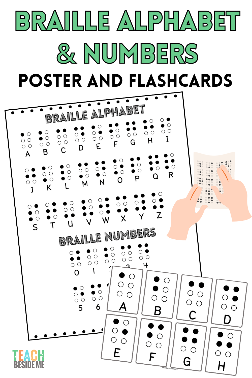 Printable Braille Alphabet And Numbers Chart Teach Beside Me 9 Braille Alphabet Ideas Braille Alphabet Braille Braille Activities