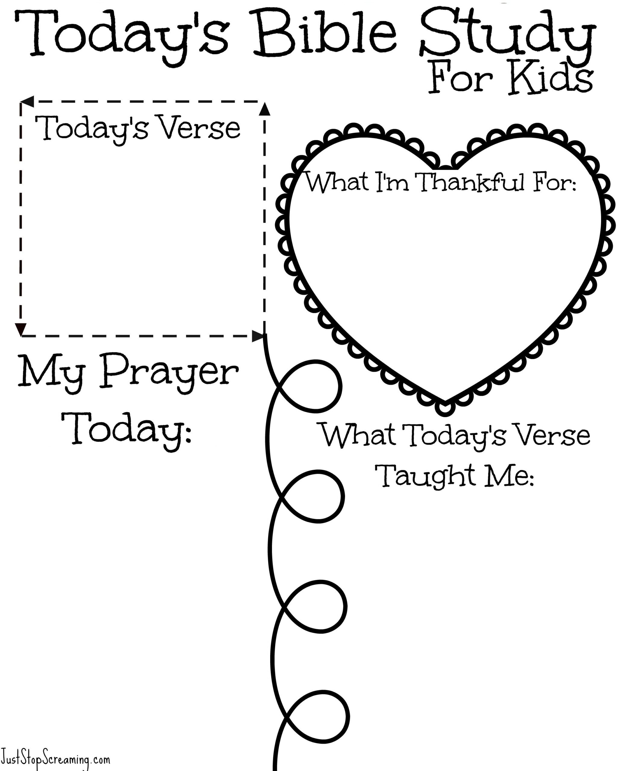 Printable Childrens Bible Studies Printable Party Favors