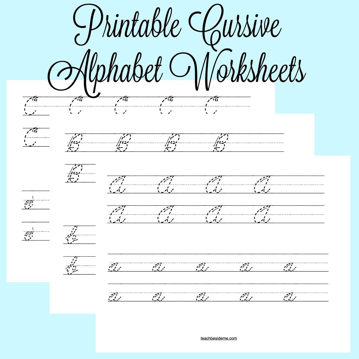 Printable Cursive Alphabet Worksheets Teach Beside Me Cursive Alphabet To Trace Free Printable PDF Alien Schooler
