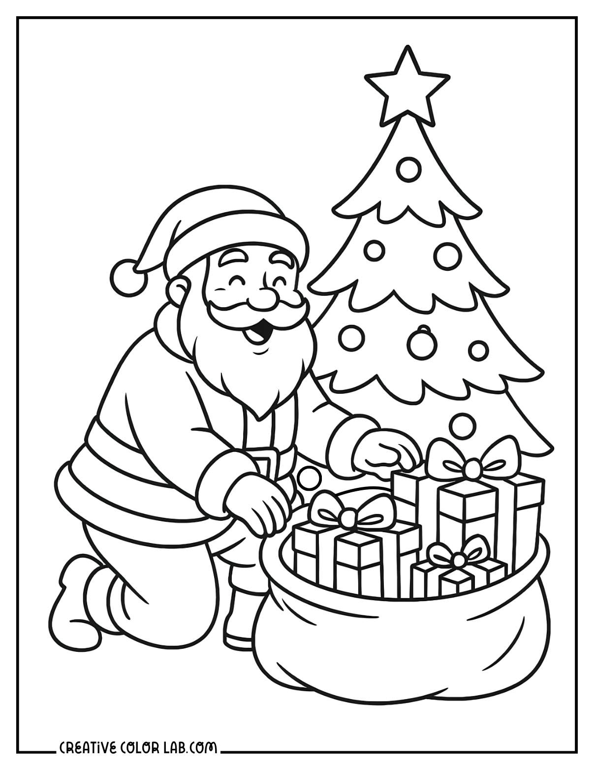 Printable Santa Coloring Pages Free PDF Downloads