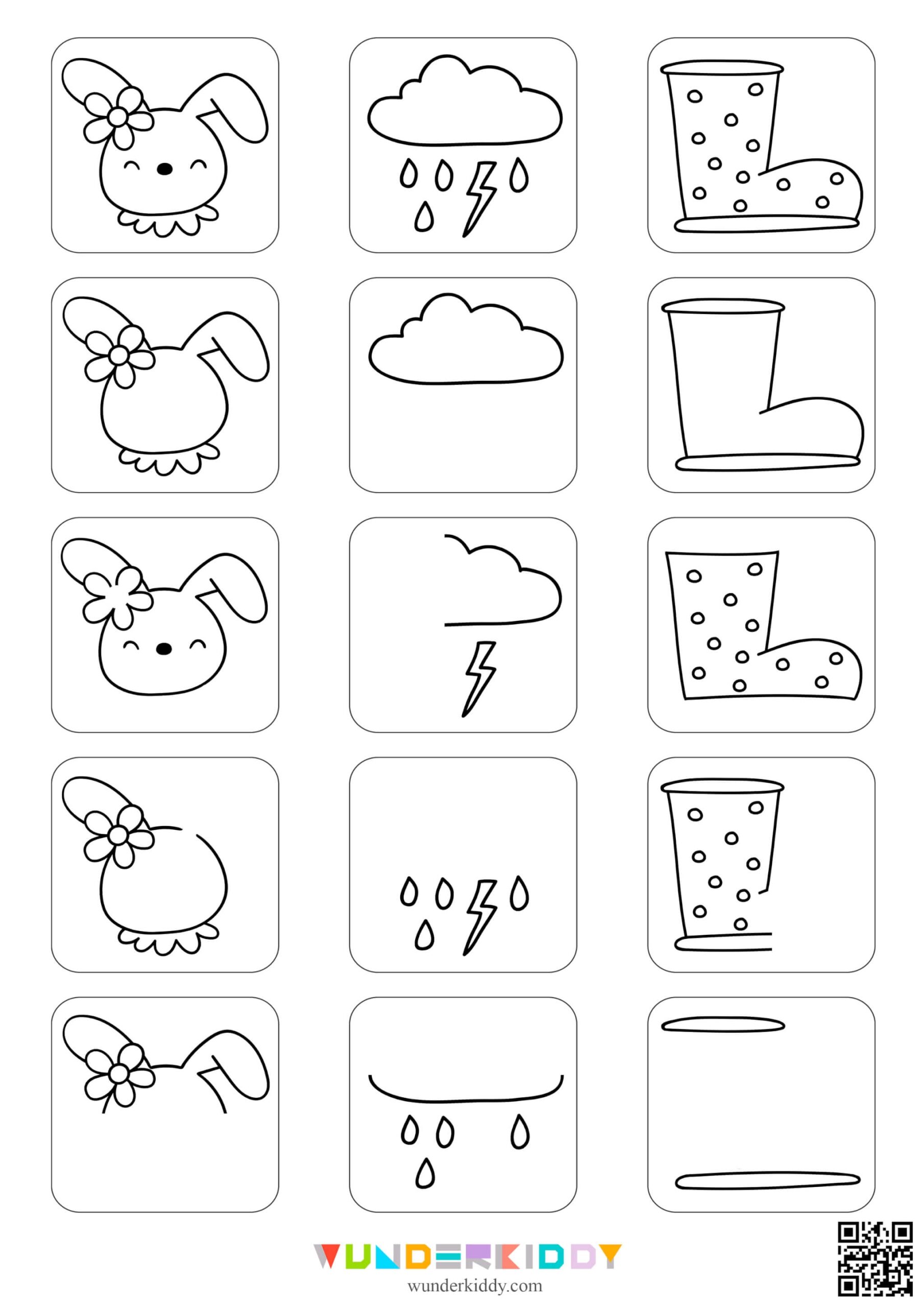 Printable Spring Finish The Drawing Worksheets For Preschool