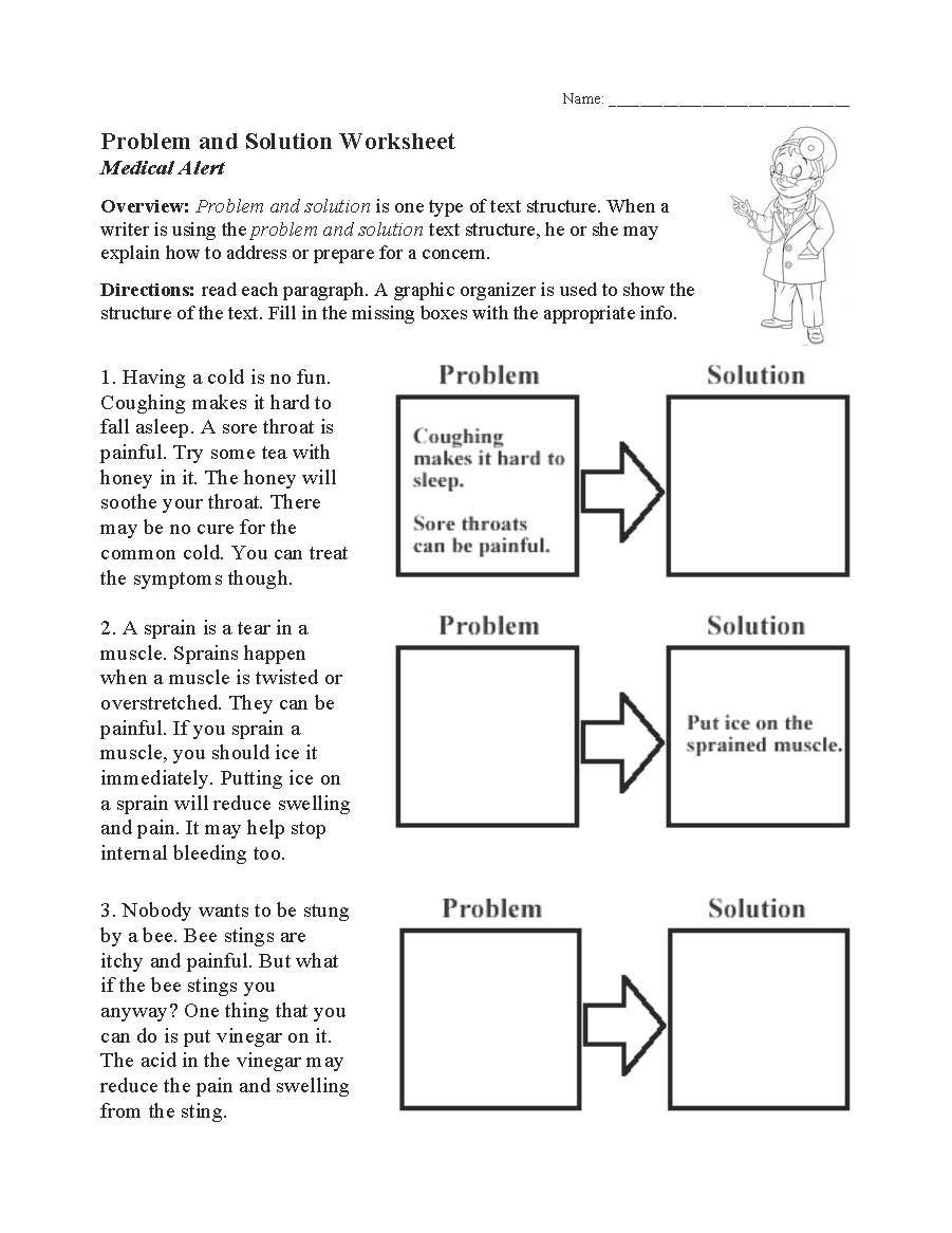 Problem And Solution Worksheet Text Structure Activity Worksheets Library 5th Grade Identifying Problems And Solutions In Reading Worksheets