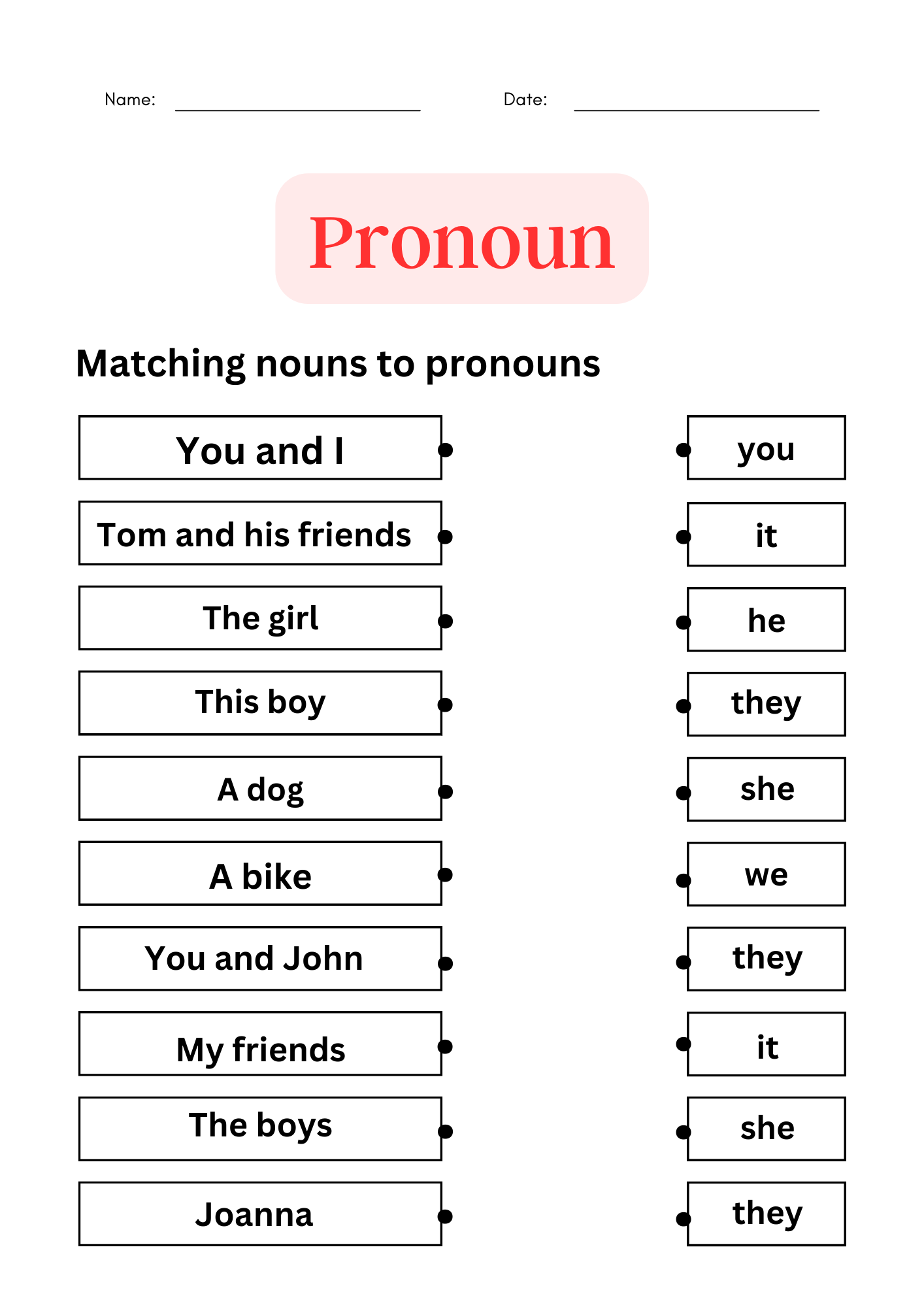 Pronoun Worksheets For Grade 1 2 3 Made By Teachers Pronoun Worksheets For Grade 1 2 3 Made By Teachers