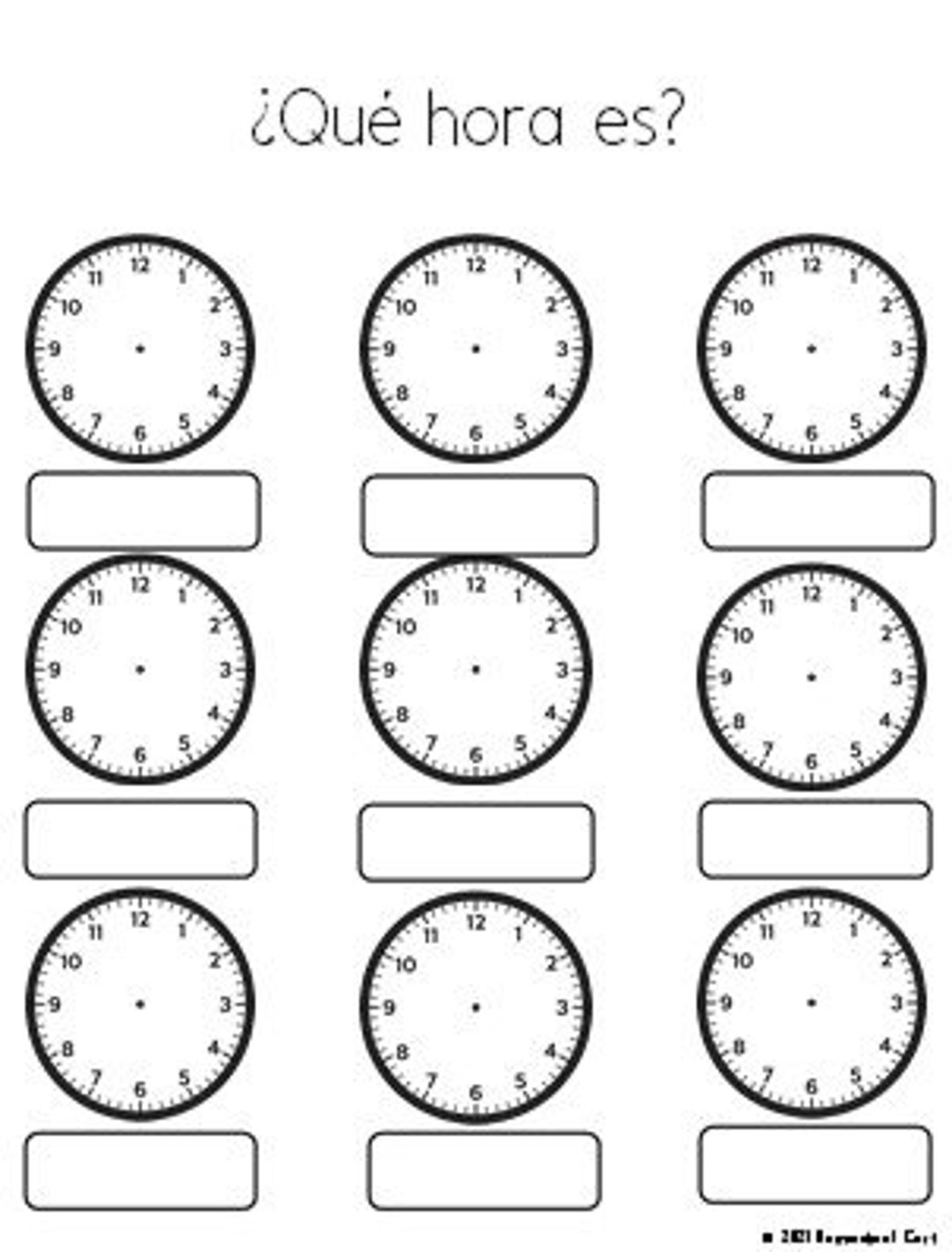 Qu Hora Es Telling Time Spanish Etsy Qu Hora Es Telling Time Spanish Etsy