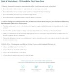 Quiz Worksheet FDR And The First New Deal Study
