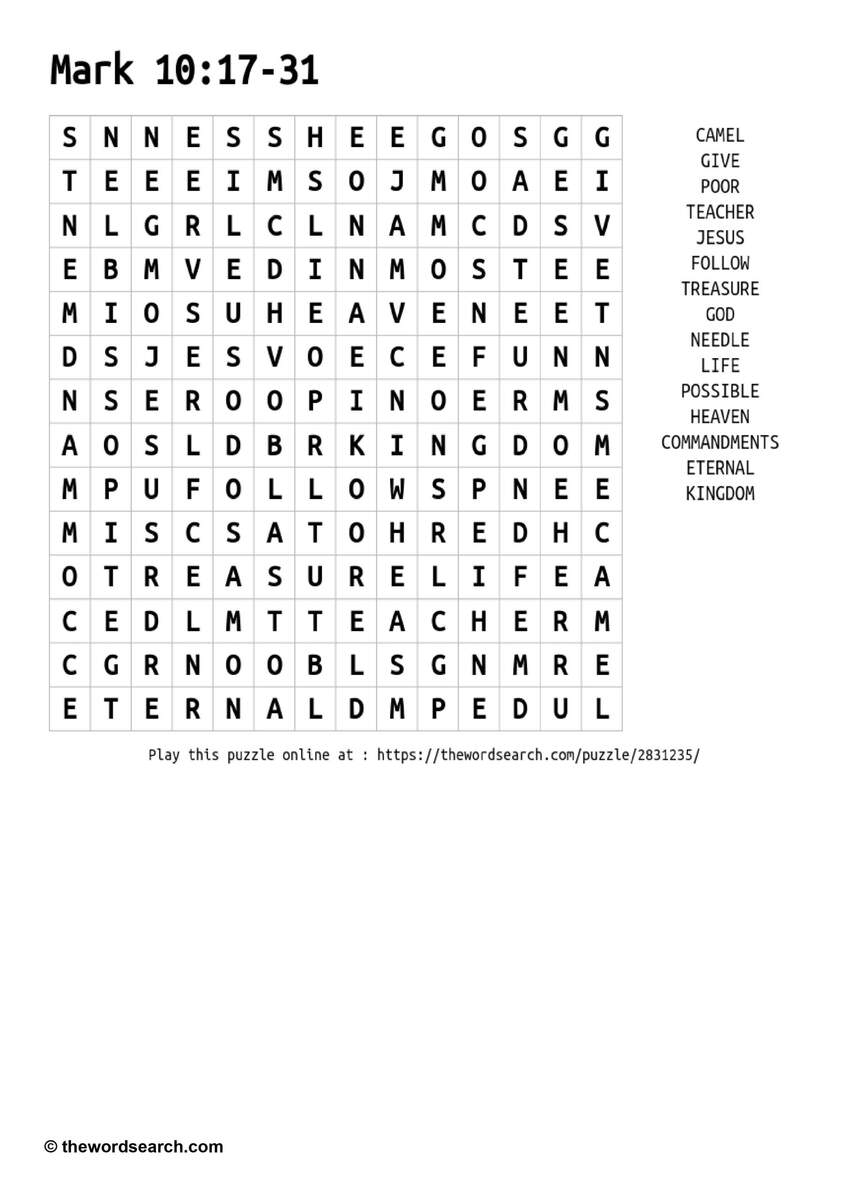 Rich Young Ruler Camel Eye Of A Needle Coloring Page Activity Worksheet And Bible Story For Kids Ministry To Children