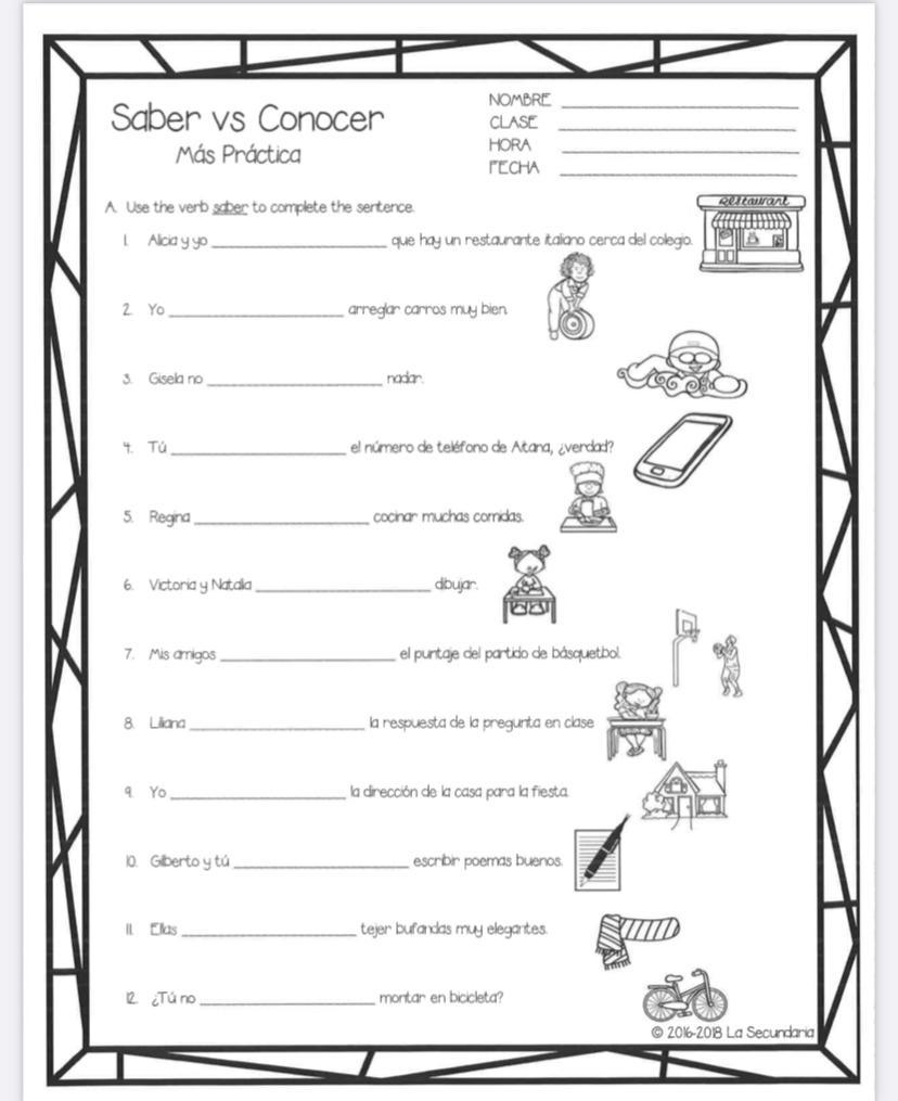 Saber And Conocer Practice Worksheets With Answers And Digital Options Worksheets Library Saber And Conocer Practice Worksheets With Answers And Digital Options Worksheets Library