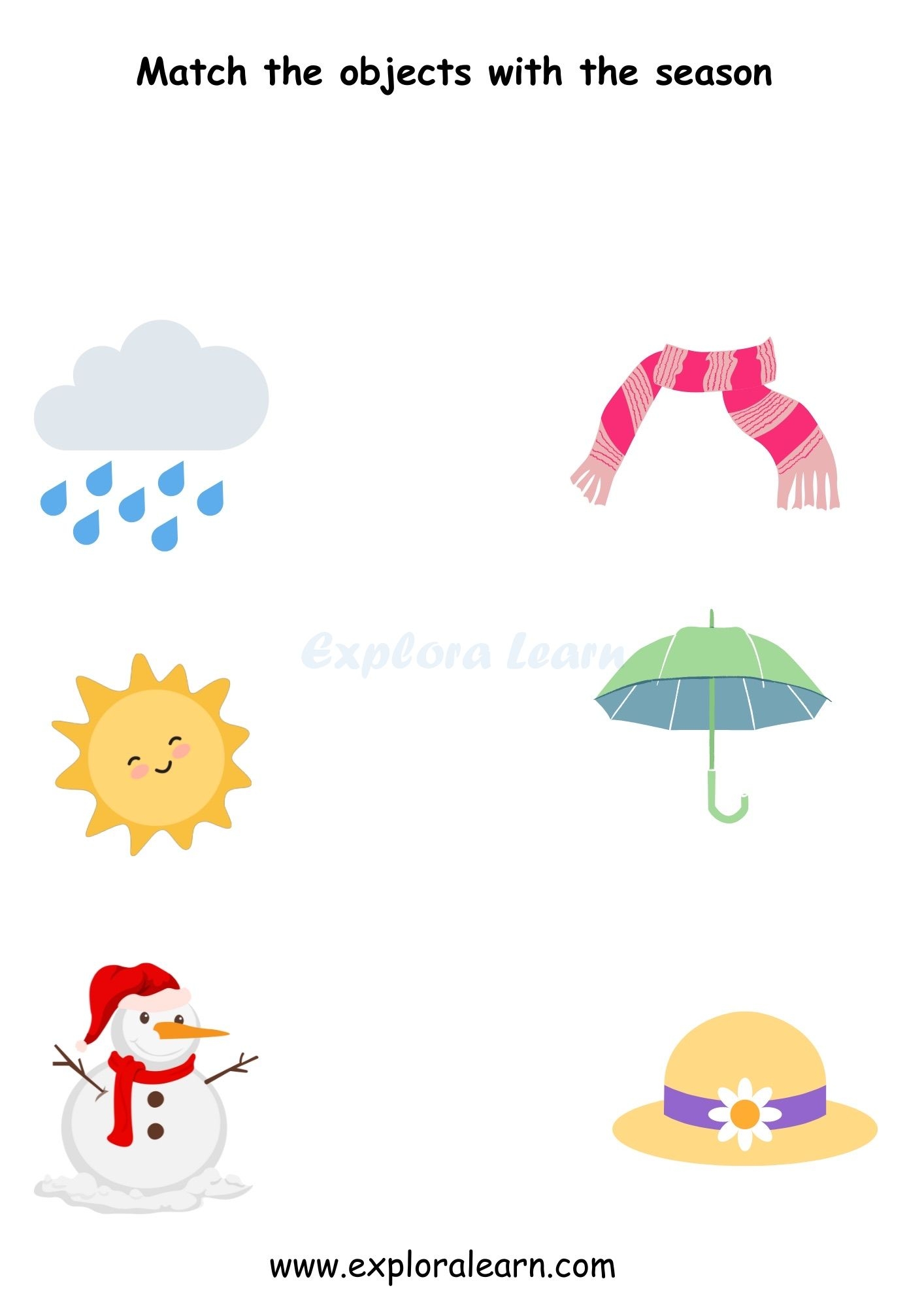 Seasons Type 2 Worksheets For Preschool And Kindergarten 2 To 6 Years Kids Seasons Type 2 Worksheets For Preschool And Kindergarten 2 To 6 Years Kids
