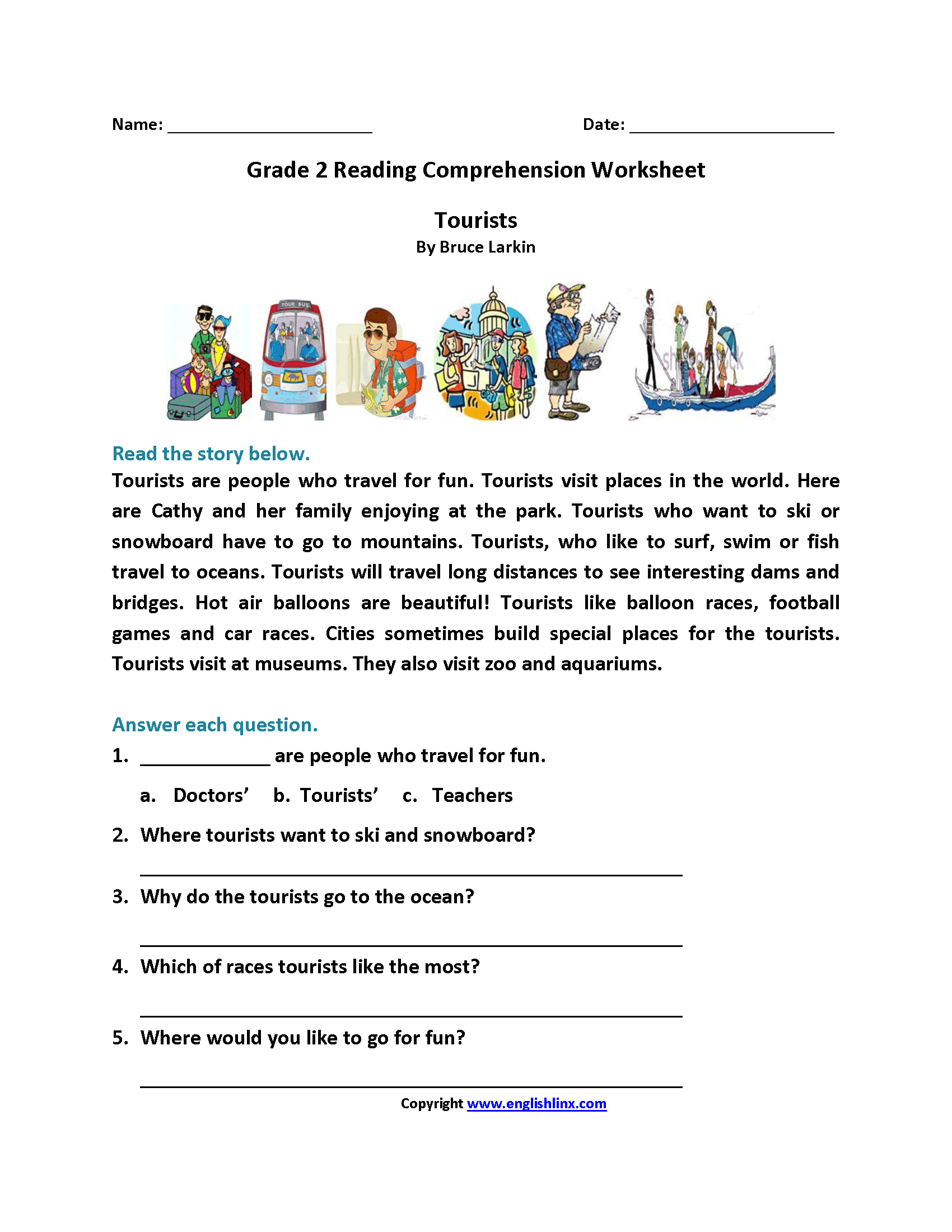 Second Grade Reading Worksheets Improve Fluency And Vocabulary 2nd Grade Reading Worksheets Best Coloring Pages For Kids