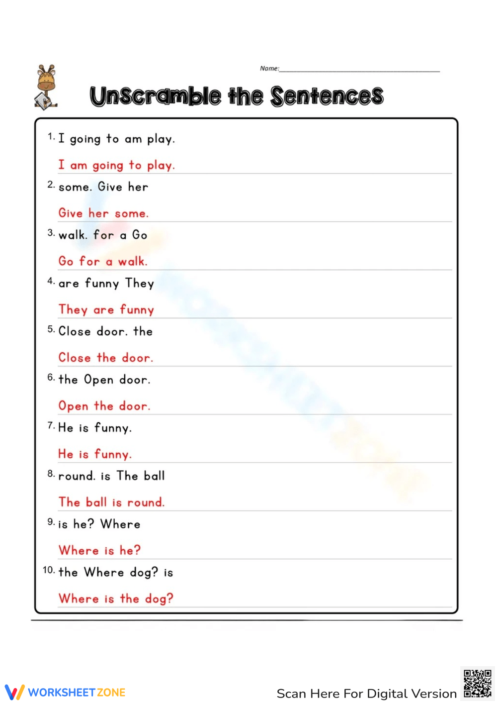 Sentence Scramble Worksheets Printable Summer Scrambled Sentences Center Made By Teachers