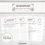 Shakespeare Sonnet Activity Write Your Own Sonnet printable Etsy
