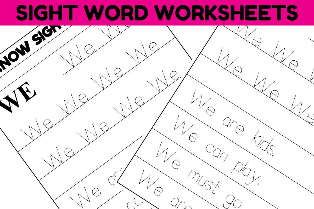 Sight Words Practice Word Search You Two We All Am Yes A To Z Teacher Stuff