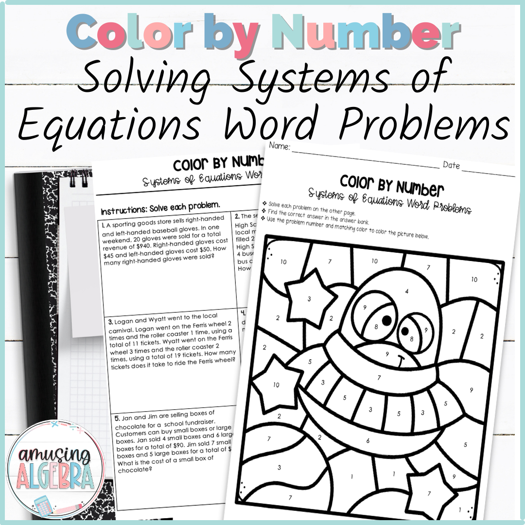 Solving Systems Of Equations Word Problems Coloring Activity Made By Teachers Solving Systems Of Equations Word Problems Coloring Activity Made By Teachers