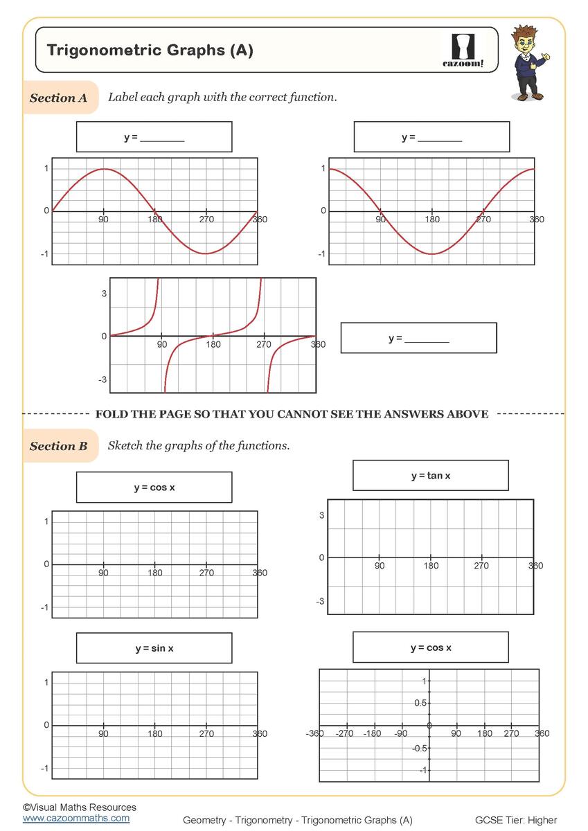Solving Trigonometric Equations Worksheet Printable Maths Worksheets