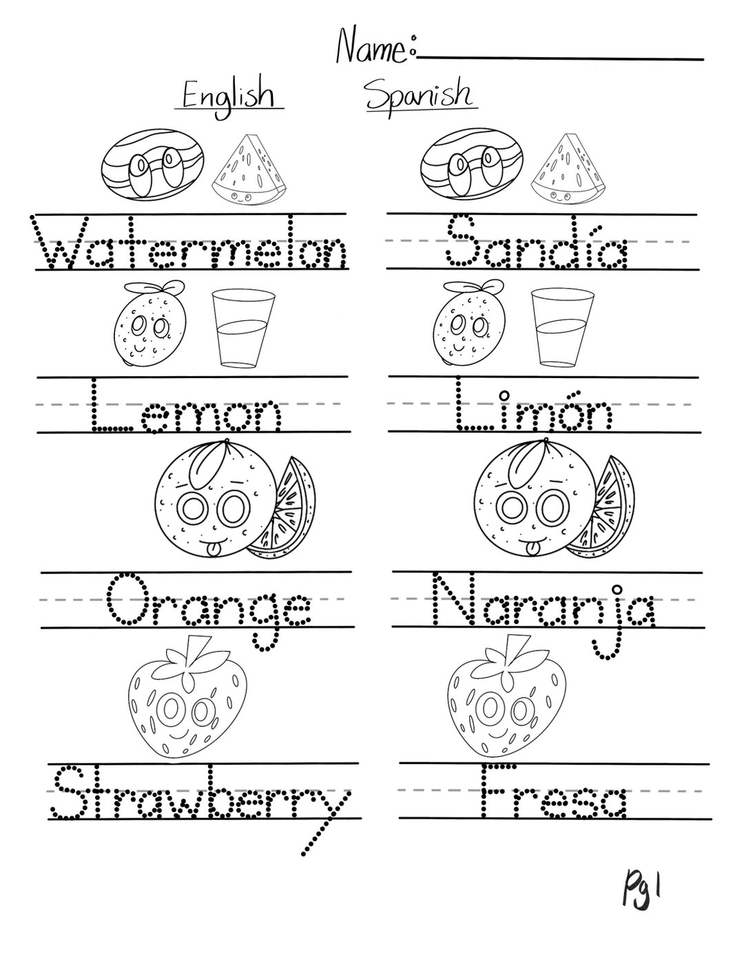 Spanish And English Language Learning Downloadable PDF Worksheets Kinder First Grade And Home School Etsy Spanish Types Of Materials Vocabulary Matching Worksheet Answer Key Made By Teachers