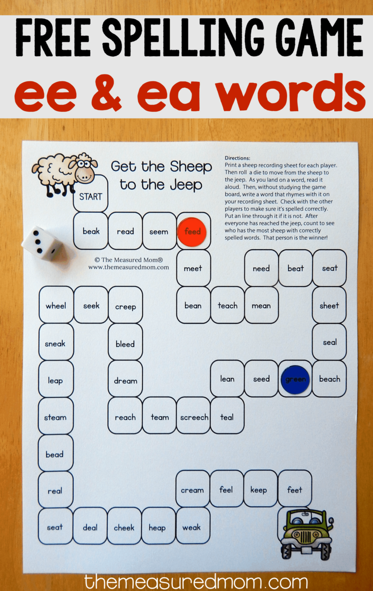 Spelling Game For Ee And Ea Words Reach All Readers