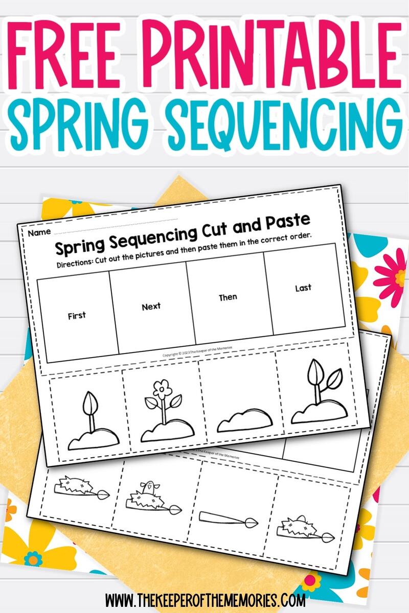 Spring Cut And Paste Sequencing Worksheets Spring Cut And Paste Sequencing Worksheets