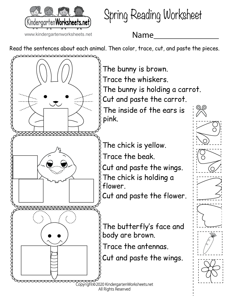 Spring Sentence Scramble With Cut And Paste Worksheets In My World
