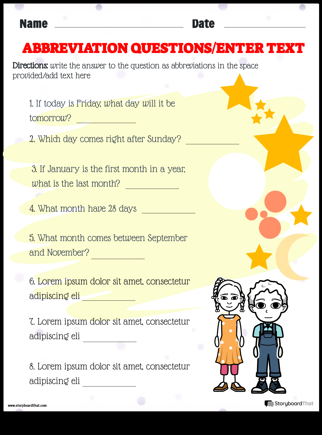 Storyboard That Free Abbreviation Worksheets For Teachers Worksheets Library Abbreviations Worksheets Worksheets Library