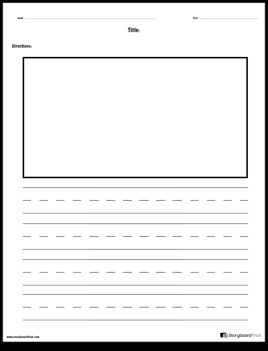 Storyboard That Free Handwriting Worksheet Templates