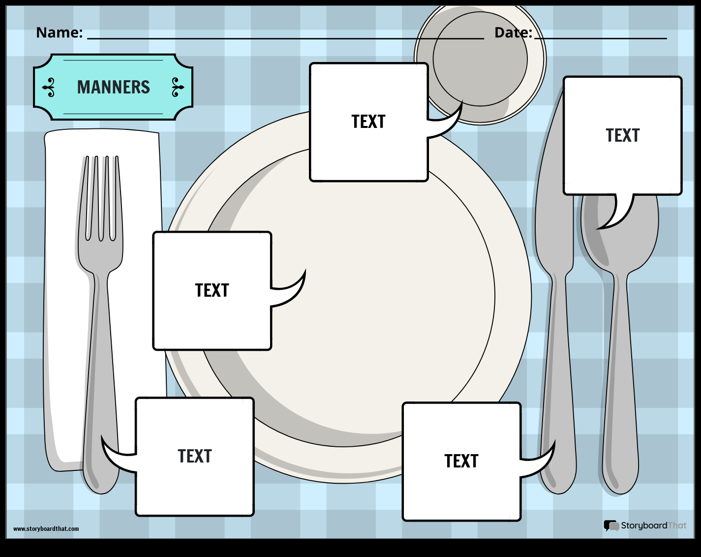VCCE Table Manners Worksheet Worksheets Library