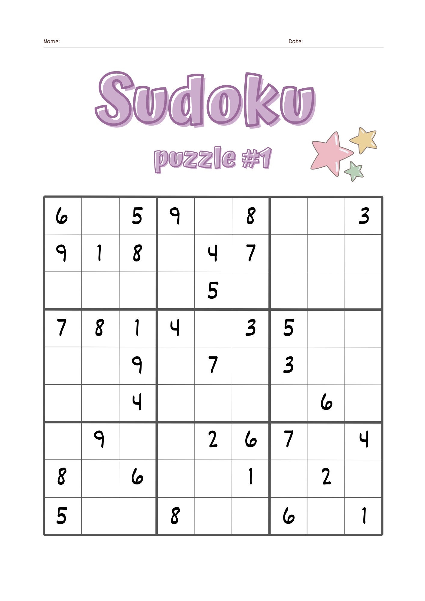 Sudoku Puzzle Worksheet Set Instant Download Kid Friendly Sudoku Puzzles Hours Of Fun And Brain Teasing Challenges Etsy Sudoku Puzzle Worksheet Set Instant Download Kid Friendly Sudoku Puzzles Hours Of Fun And Brain Teasing Challenges Etsy