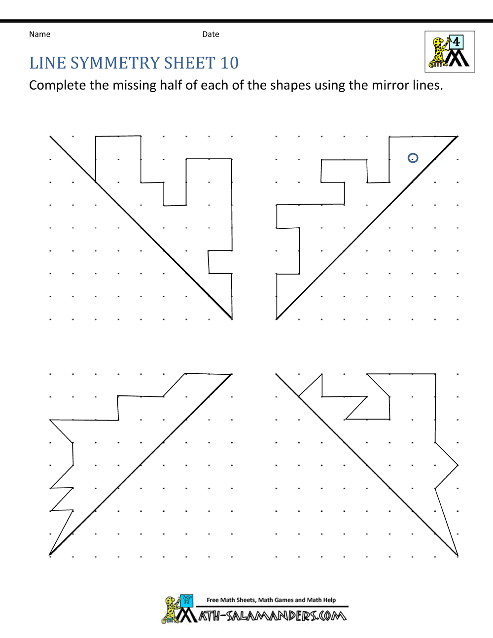 Symmetry Worksheets