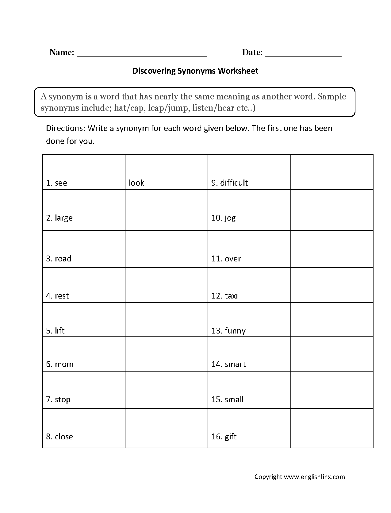 Synonyms Worksheets Free Printable Vocabulary Activities Synonyms Worksheets Free Printable Vocabulary Activities