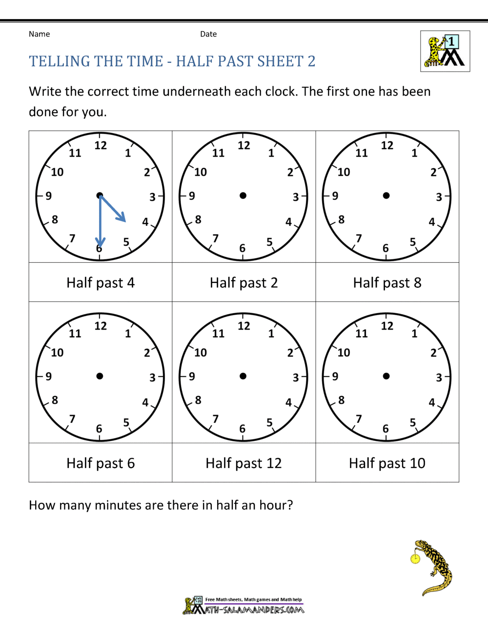 Telling Time Worksheets O Clock And Half Past Free Printable Telling Time Worksheets Analog Clock Free Printables Lettering SVG Files Tools Apps