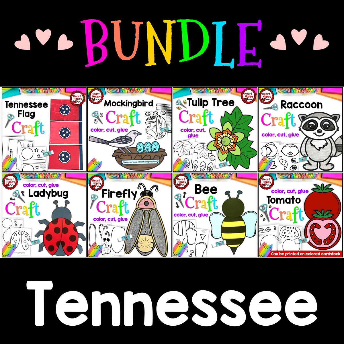 Tennessee State Symbols Craft BUNDLE Classful
