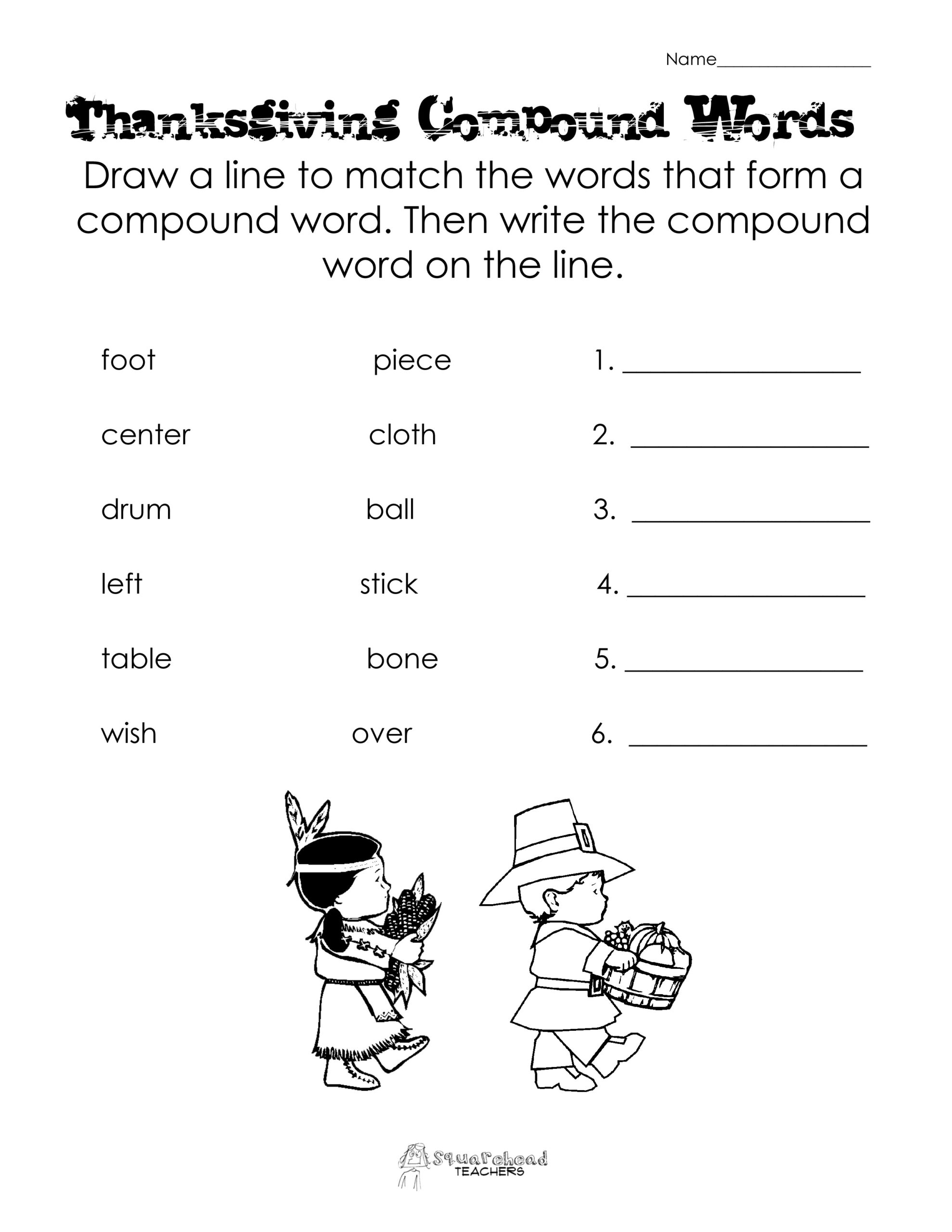 Compound Words Worksheets Making Compound Words Worksheet