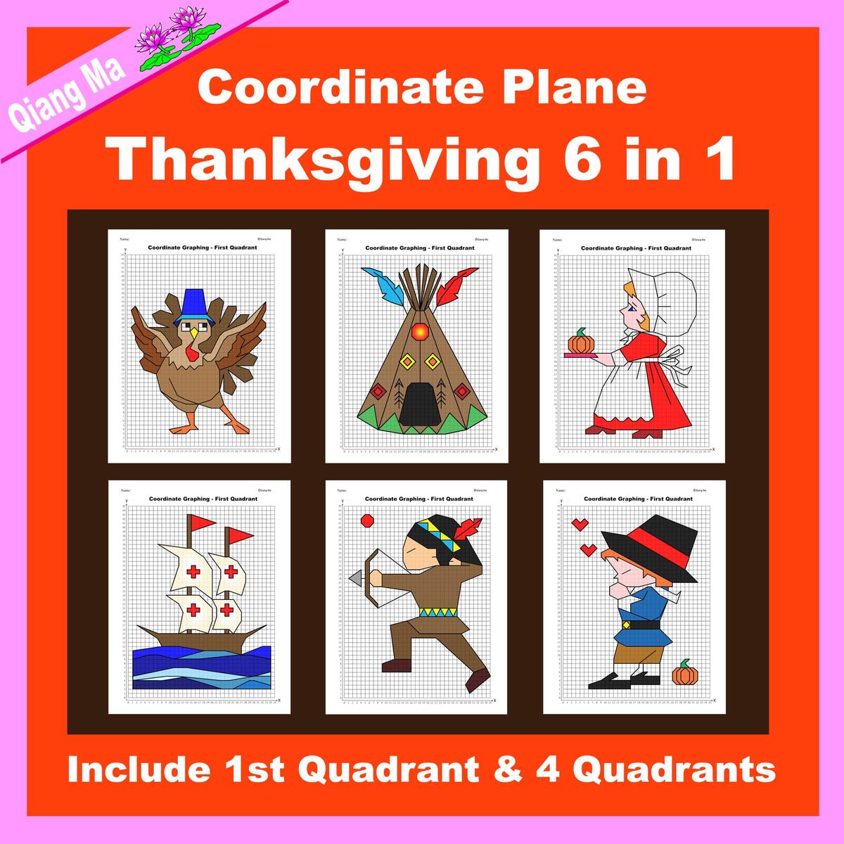 Printable 4th Grade Thanksgiving Plotting Point Worksheets Worksheets